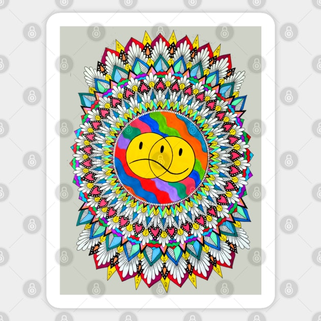 Mixed Emotions Mandala Sticker by Art by Rory 